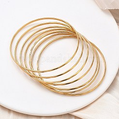 7Pcs 304 Stainless Steel Bangles for Women&nbsp;BJEW-C132-05G