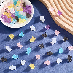 60Pcs 6 Colors Luminous Resin Dog Display Decorations&nbsp;RESI-SP0001-37