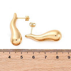 ティアドロップ 304 ステンレススチール スタッド イヤリング  ゴールドカラー  31.5x10mm&nbsp;EJEW-A125-28A-G