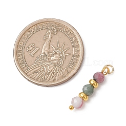 Natural Colorful Tourmaline Faceted Round Pendants&nbsp;PALLOY-JF04907