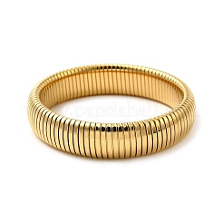 304ステンレススチールストレッチブレスレット女性男性用  イオンプレーティング（ip）  ゴールドカラー  5/8インチ（1.6cm）  内径：2-1/2インチ（6.5cm）&nbsp;BJEW-A031-02A-G