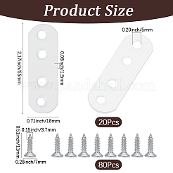 20Pcs Oval Iron Angle Code&nbsp;FIND-GF0009-46B