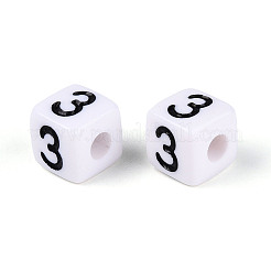 Opaque Acrylic European Large Hole Beads&nbsp;SACR-N020-01B-04