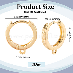 16Pcs Brass Earring Findings&nbsp;KK-SC0006-60