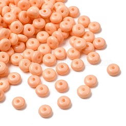 ベーキングペイント不透明ガラスビーズ  ロンデル  ミックスカラー  6.5x3.5mm  穴：1.2mm  約5555個/1000g&nbsp;GLAA-A045-06