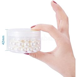 環境に優しい染めガラスパールラウンドビーズ  ベージュ  12mm  穴：0.7~1.1mm  約60個/箱&nbsp;HY-PH0001-12mm-RB011