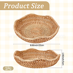 Rattan Storage Bbasket&nbsp;AJEW-WH20054-338A