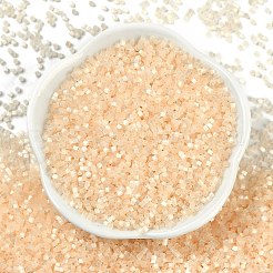模造猫目ガラスシードビーズ  染め  シリンダー  ナバホホワイト  1.6x1.3mm  穴：0.8mm  約60000個/ポンド&nbsp;SEED-H003-03R