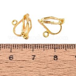 アイロン製クリップ式イヤリングパーツ  ゴールドカラー  12x6x10mm  穴：1.5mm&nbsp;KK-R071-06G