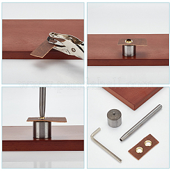 鋼革パンチャー穴あけ工具  レザーベルトのグロメットアイレット取り付け用  ステンレス鋼色  2.6x2.4cm&nbsp;AJEW-WH0471-153B
