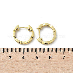 Oval Brass Micro Pave Clear Cubic Zirconia Hoop Earrings&nbsp;EJEW-D311-029G