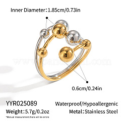 Adjustable 304 Stainless Steel Cuff Open Rings for Women&nbsp;JL6559