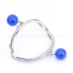 Iron Purse Frame Handle with Solid Color Acrylic Beads&nbsp;FIND-Q038P-D04