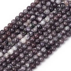 天然レピドライトビーズ連売り  ラウンド  8~8.5mm  穴：0.9mm  約46個/連  14.96''（38センチメートル）&nbsp;X-G-G284-A02-8mm
