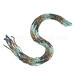 Gradient Color Natural HuBei Turquoise Beads Strands&nbsp;G-A322-A03-2mm