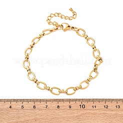 304 Stainless Steel Oval Link Chain Anklets&nbsp;AJEW-A057-06G