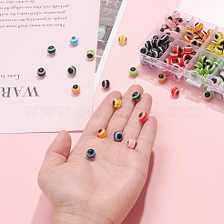 250Pcs 10 Colors Resin Beads&nbsp;RESI-YW0001-05