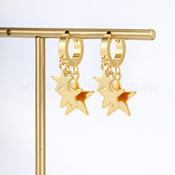 Stylish 201 Stainless Steel Star Pendant Earrings for Women's Daily Casual Accessories.&nbsp;HF2448