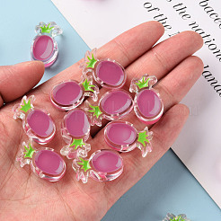 Transparent Enamel Acrylic Beads&nbsp;TACR-S155-002I
