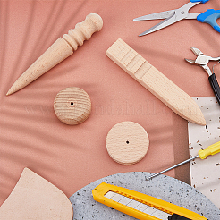 4Pcs 4 Styles Wood Leather Edge Burnisher Handworking&nbsp;AJEW-FH0005-30