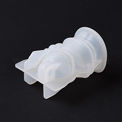 DIY 3D クリスマス サンタクロース ディスプレイ デコレーション シリコン像型  肖像彫刻樹脂鋳造鋳型  肖像彫刻用 UV樹脂＆エポキシ樹脂工芸品作り  ホワイト  49x48x61mm  内径：25x27mm&nbsp;LS-DIY-G058-B05