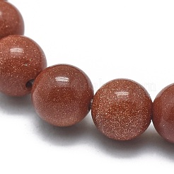 Synthetic Goldstone Beads Stretch Bracelets&nbsp;BJEW-G617-01B-01