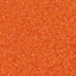 MIYUKIデリカビーズ  シリンダー  日本製シードビーズ  11/0  （db0744)マット透明オレンジ  1.3x1.6mm  穴：0.8mm  約2000PCS /ボトル  10 G /ボトル&nbsp;SEED-JP0008-DB0744
