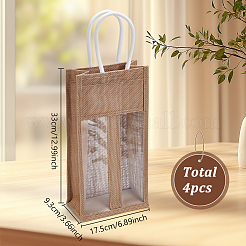 4Pcs Jute Tote Bags&nbsp;ABAG-WA0001-27