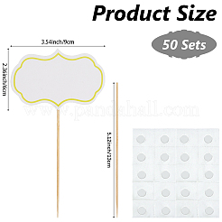 紙製黒板ケーキトッパー1セット  ケーキインサートカード  ケーキデコレーション用  ホワイト  90x60x0.3mm&nbsp;DIY-CN0003-21A