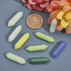 20Pcs 10 Colors  Synthetic Luminous Stone Double Terminated Points&nbsp;FIND-CA0007-91