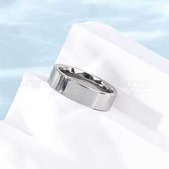 201 Stainless Steel Wide Band Finger Rings&nbsp;RJEW-K252-02D-P