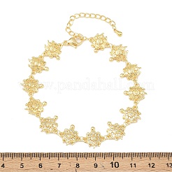 Brass Micro Pave Clear Cubic Zirconia Link Chain Bracelets for Women&nbsp;BJEW-A090-11D-G