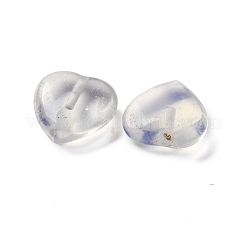 オパールビーズ  片穴  ハート  12x12x5.3mm  穴：1mm&nbsp;G-Z066-08B