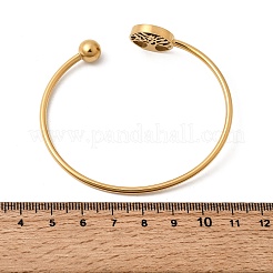 304 Stainless Steel Cuff Bangles for Women&nbsp;BJEW-D436-02G