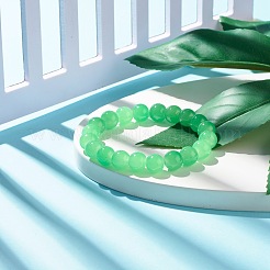 10MM Imitation Jade Glass Round Beads Stretch Bracelet for Women&nbsp;BJEW-JB07422