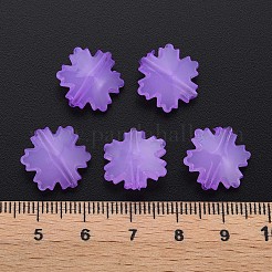 模造ゼリーアクリルビーズ  多面カット  スノーフレーク  暗い蘭  15x14x6mm  穴：1.6mm  約970個/500g&nbsp;LS-MACR-S373-92-E04