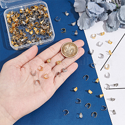 200Pcs 2 Colors 201 Stainless Steel Snap on Bails&nbsp;STAS-UN0054-92