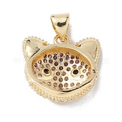 Brass Micro Pave Cubic Zirconia Pendants&nbsp;KK-M240-03