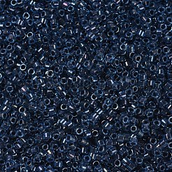MIYUKIデリカビーズ  シリンダー  日本製シードビーズ  11/0  （db0286)ミッドナイトブルーライニングアクアアブ  1.3x1.6mm  穴：0.8mm  約2000PCS /ボトル  10 G /ボトル&nbsp;SEED-JP0008-DB0286