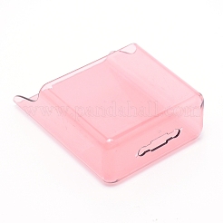 プラスチック収納ボックス  壁飾り収納ボックス  長方形  ピンク  112x90x43mm  穴：8x36mm  内径：38x86mm&nbsp;LS-AJEW-WH0223-95C