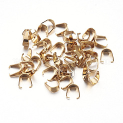 304ステンレススチールスナップオンベイル  ゴールドカラー  6.5x3mm  穴：4x3mm  ピン：0.4mm&nbsp;X-STAS-P194-04G