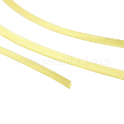 フラット弾性クリスタルストリング  弾性ビーズ糸  ストレッチブレスレット作り用  ゴールド  0.8mm  60 m /ロール&nbsp;X-EW-O001-01T