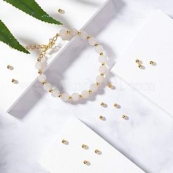 304ステンレススチールスペーサービーズ  ロンデル  ゴールドカラー  4x3.5mm  穴：1mm  100個/箱&nbsp;STAS-UN0007-18G