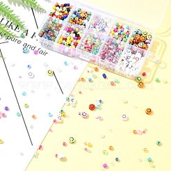 DIY フラットラウンド＆ラウンドアクリル＆ガラスシードビーズジュエリー作成ファインディングキット  ミックスカラー  3~7x2~5mm  穴：0.8~1.6mm&nbsp;DIY-FS0006-45