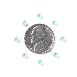 不透明なアクリルビーズ  ABカラー  ラウンド  アクアマリン  4x3.5mm  穴：1.6mm  約15000個/500g&nbsp;MACR-S371-11-I04