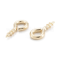 Brass Screw Eye Pin Peg Bails&nbsp;LS-KK-D063-03G