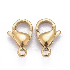 Ion Plating(IP) 316L Surgical Stainless Steel Lobster Claw Clasps&nbsp;X-STAS-H353-C-02G-A