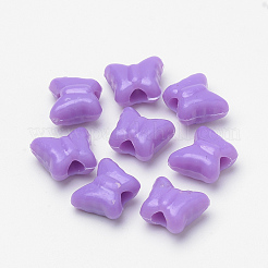 プラスチックビーズ  蝶  ミックスカラー  10x11.5x6.5mm  穴：3mm  約1425個/500g&nbsp;MACR-S272-36
