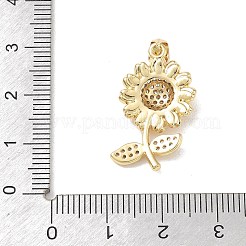 Brass Micro Pave Clear Cubic Zirconia Pendants&nbsp;KK-A303-07A-G