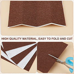 フェルト生地 40色 2枚  正方形  ミックスカラー  10x10x0.1cm  20枚/色&nbsp;DIY-CP0010-57